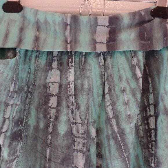 Happy Bohemians Tiered Tie-Dyed Rock Star pant Wide Leg Pants MINT M/L NWOT - Picture 9 of 12